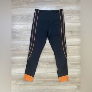 ZYIA Black and Orange Activewear Leggings